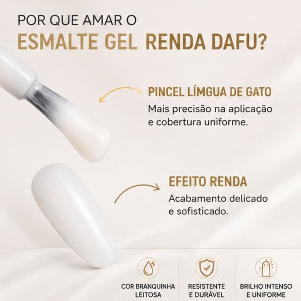 Esmalte Gel Renda Dafu NOVO 10ml UV/LED