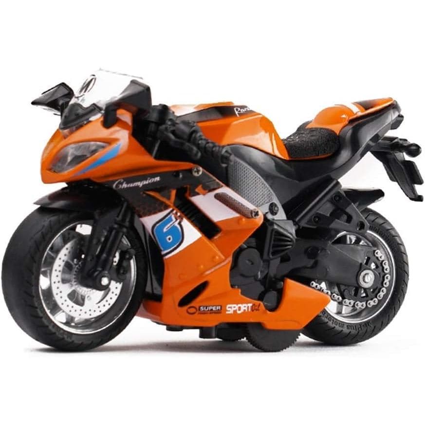 Pull Back Motorcycle Toys, Tiny Gift with Music Lighting, Race Motorcycles Toy for Boys Kids Age 3 4 5 6 7 8 Year Old (O