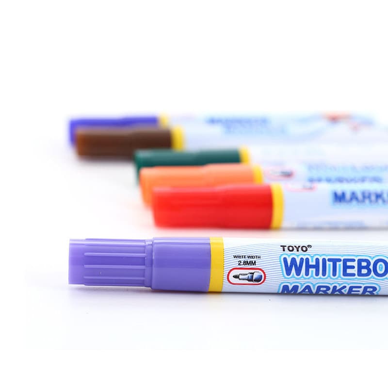 Caneta apagável para quadro branco, fácil de apagar, conjunto de 8 cores para crianças, educação pré-escolar, caneta gro