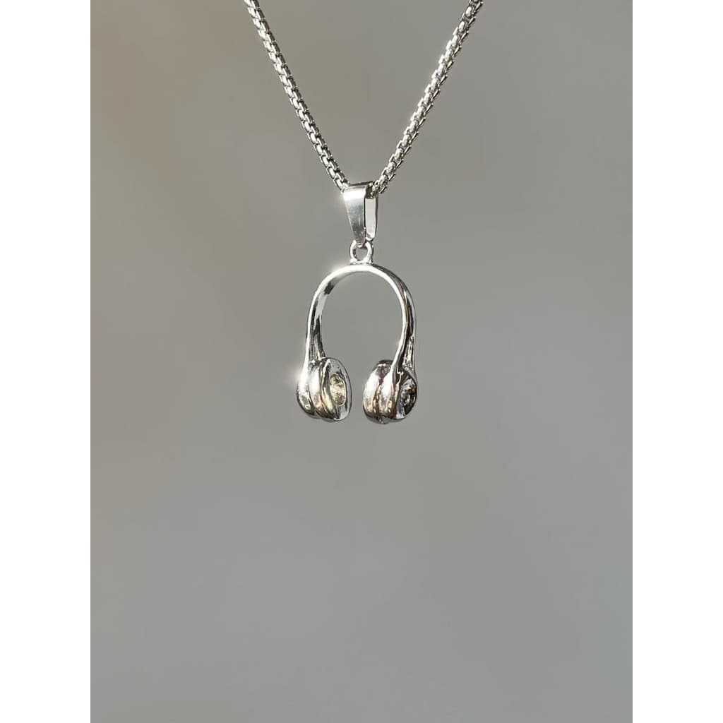 colar femenino colar aço inoxidável Retro High Street fone de ouvido colar estilo masculino na moda Hip-Hop titânio aç