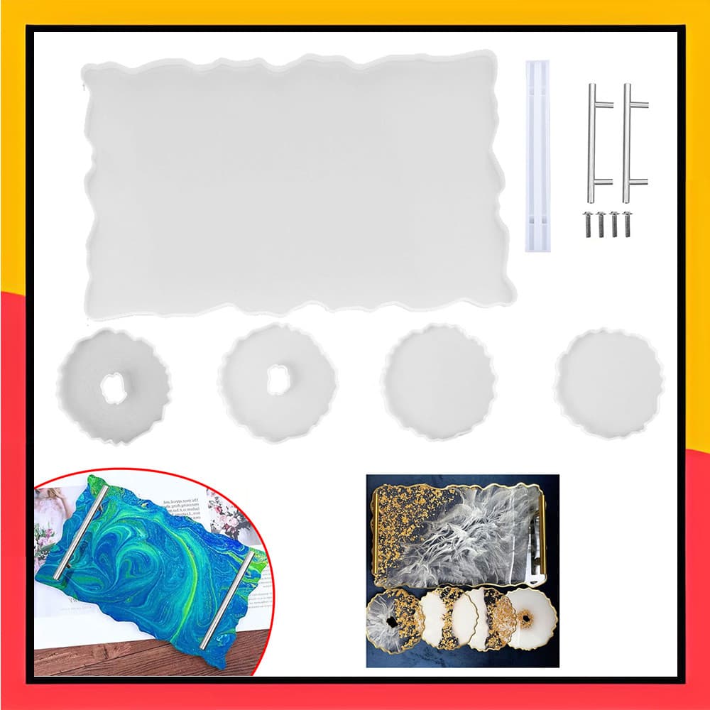 Molde de bandeja de resina Molde de porta-copos de Silicone