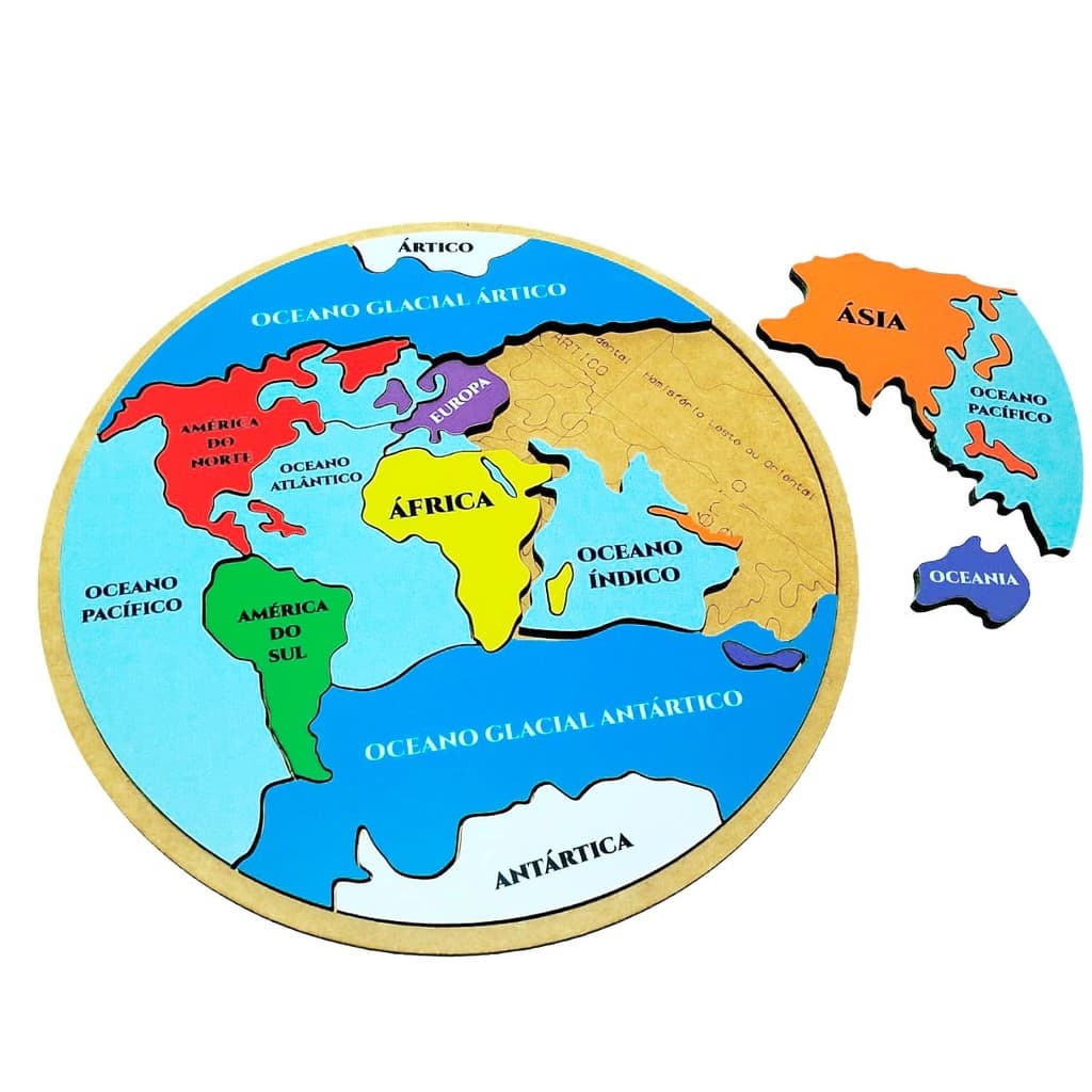 Quebra-Cabeça Mapa Mundi – Educativo e Divertido
