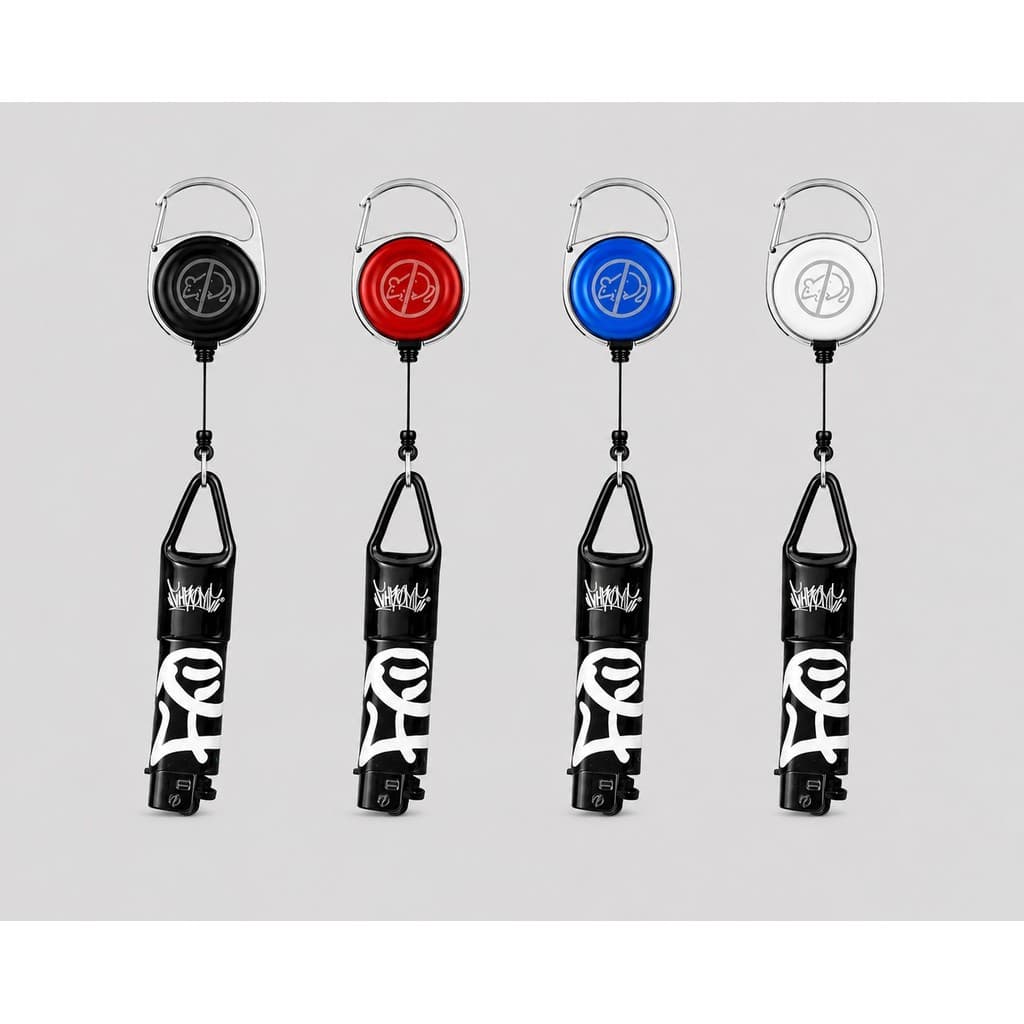 Chaveiro Porta Isqueiro Retrátil Anti Rato Chronic De Cintura Cordão Extensível 1 Metro