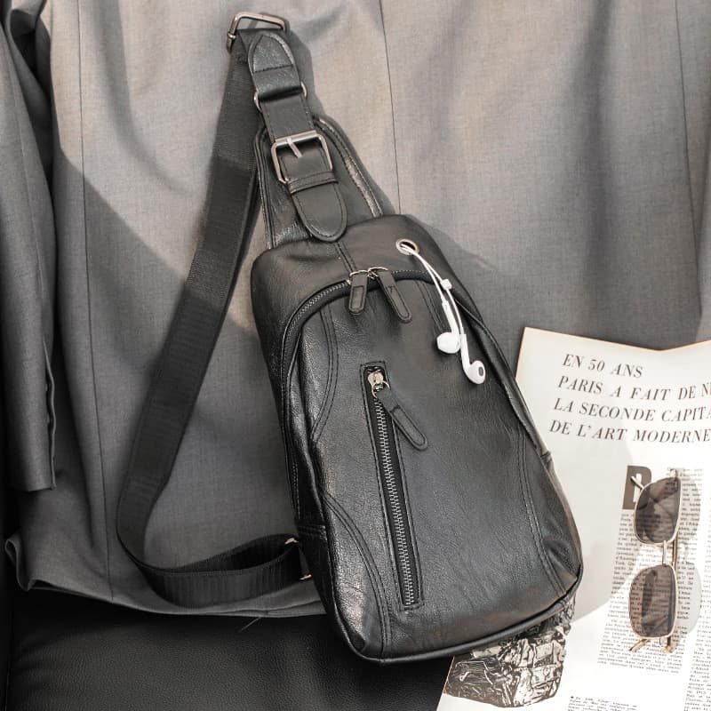 Nova versão coreana Casual saco de peito na moda bolsa de cintura masculina mensageiro bolsa de ombro mochila esportiva