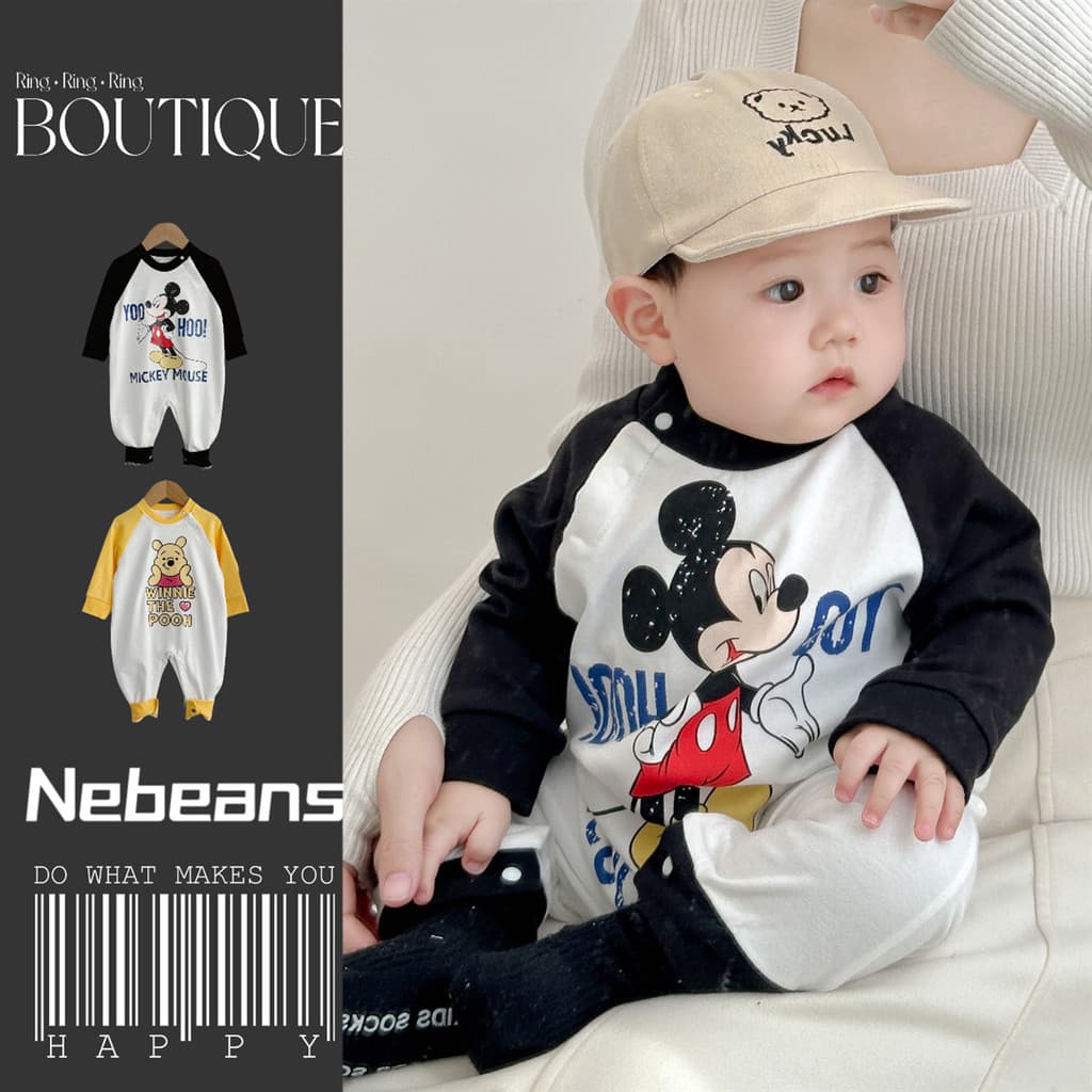 Roupas de bebê primavera outono roupas dos desenhos animados macacão Outing macacão do bebê estilo ocidental roupas do b