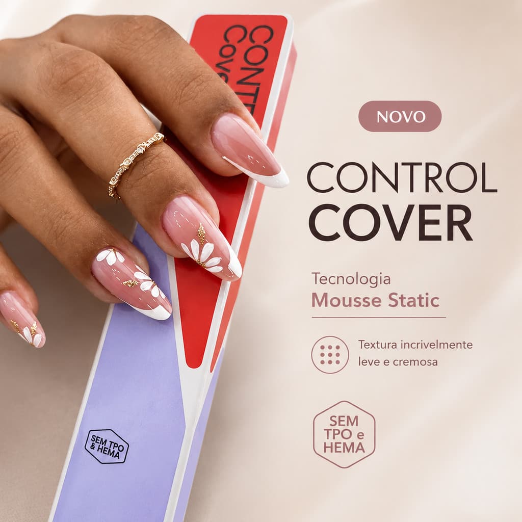 Gel Control Cover Vòlia 14g Sachê Sem TPO e HEMA Mousse Static LED UV