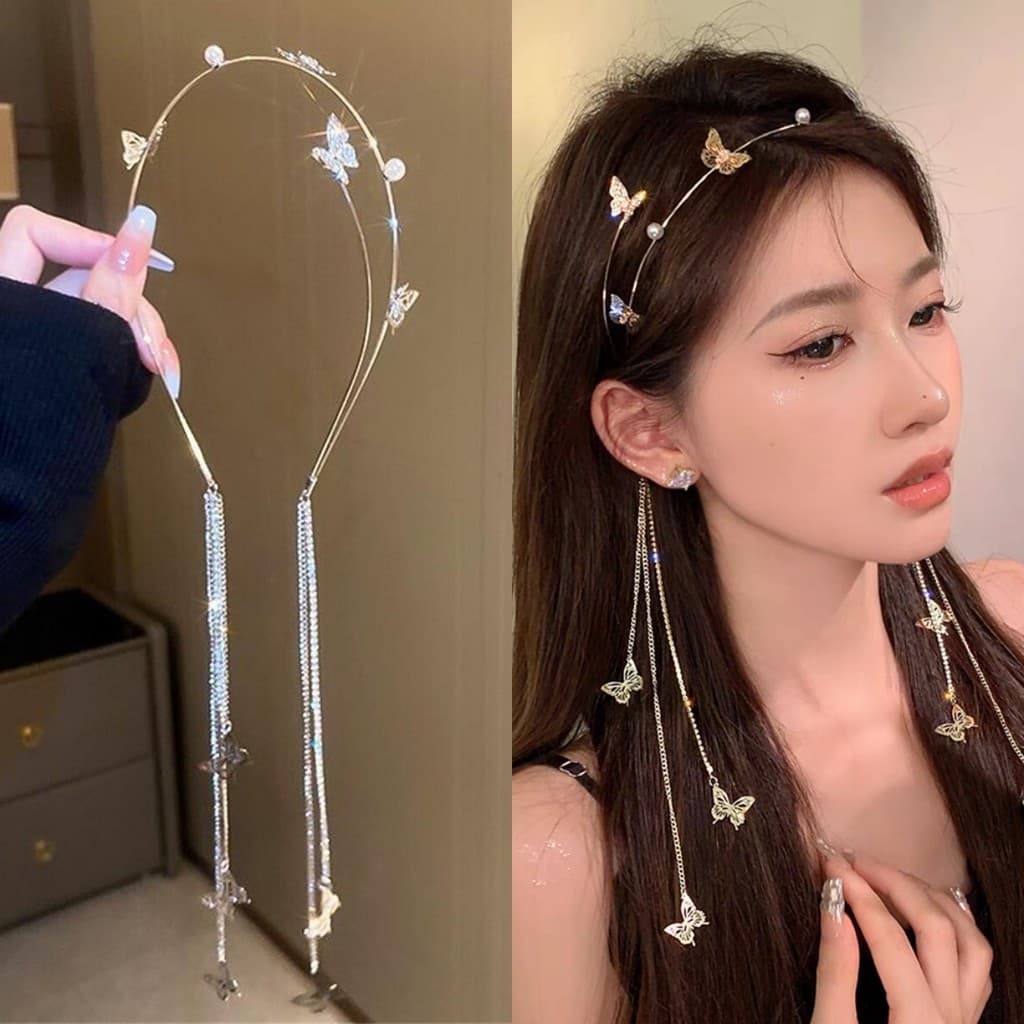 1 peça de acessório de cabelo em forma de borboleta de zircônia artificial, estilo delicado e moderno, para uso diário e