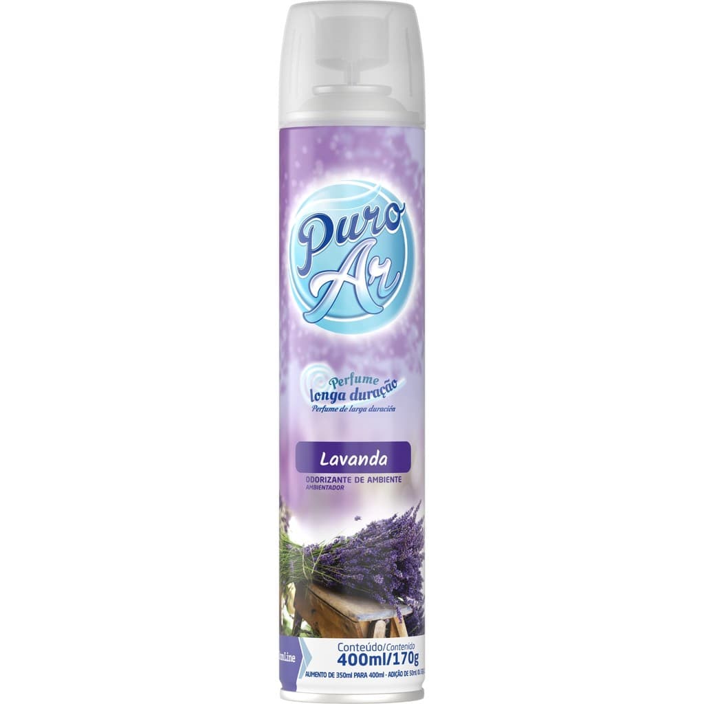 Odorizador Puro Ar Lavanda 400ml Spray Longa Duração