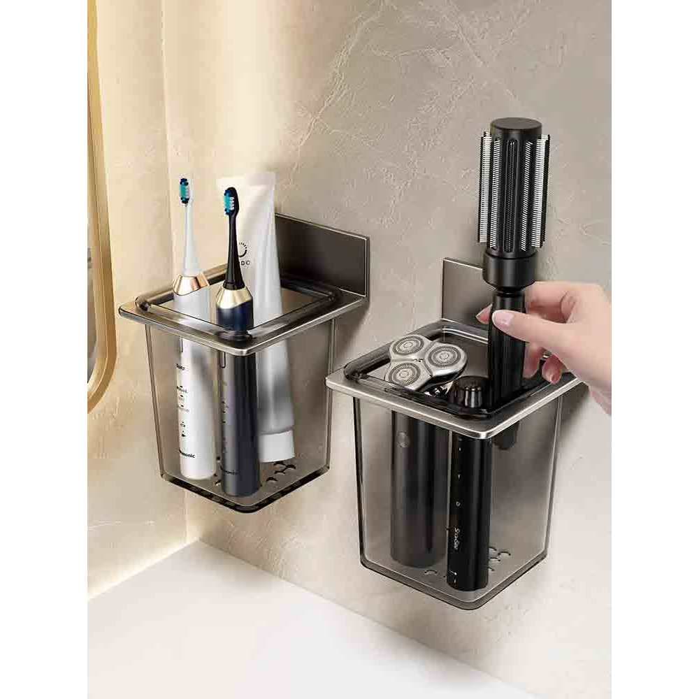 Prateleira de escova de dentes sem perfuração, prateleira, pente de pasta de dente, tubo de armazenamento de vaso sanitá