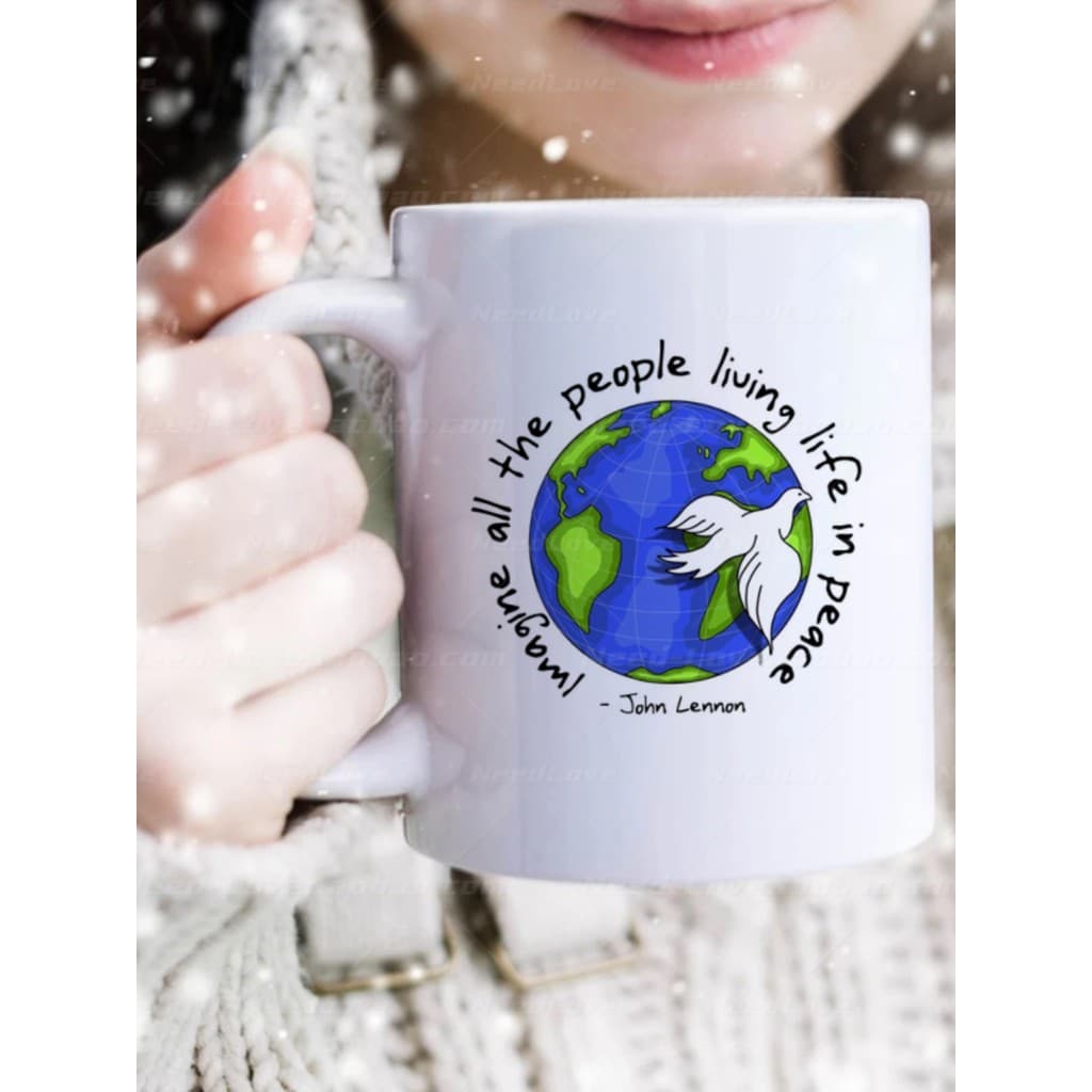 Maio Todos os Humanos Liv in Peace Caneca John Lennon Copo de Água Imagine Fan Gift