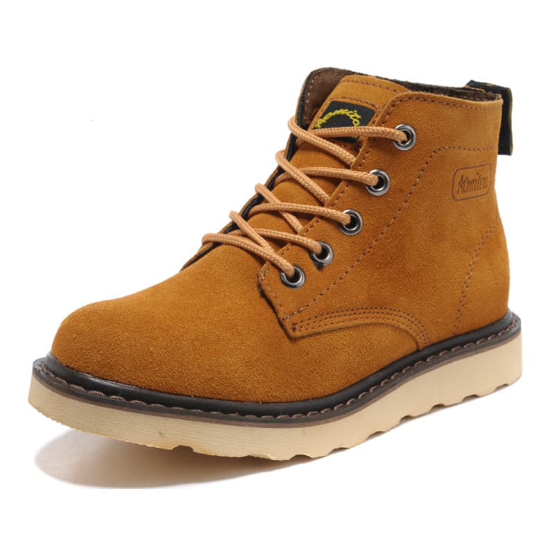 Botas curtas da moda de couro genuíno genuíno Botas masculinas Botas femininas impermeáveis ao ar livre Botas Martin Bot