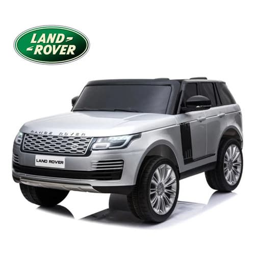 Carrinho Elétrico Land Rover Prata 12v Banco Couro E Mp5 Prateado 127/220v