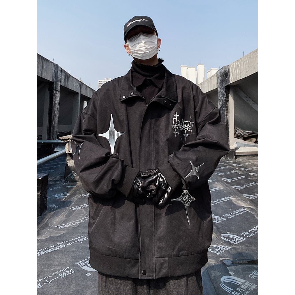 UUCSCC Hip Hop High Street Wear Uniforme de beisebol Jaqueta roxa solta Casual jaqueta superior grande masculina
