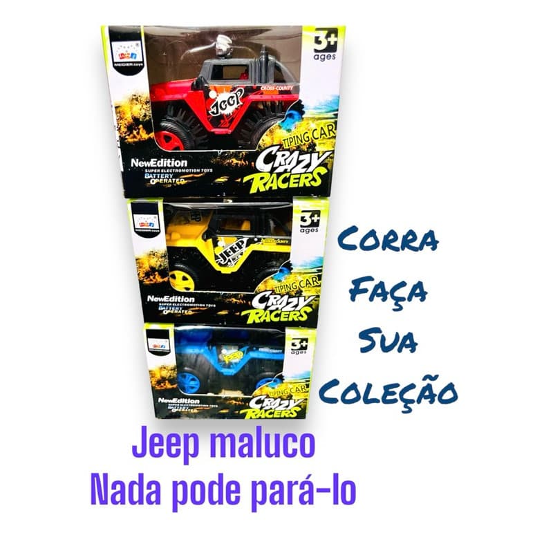 Jeep Maluco, Carrinho Maluco, Of Road, Aventura, Diversão Brinquedo Infantil