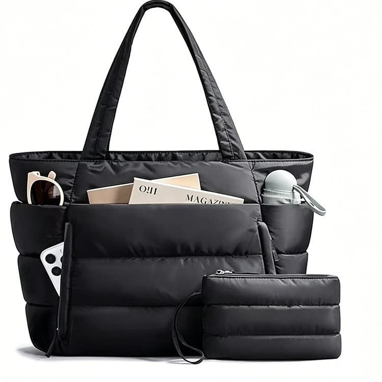 Estilo atualizado moda All-Match bolsa de um ombro feminino simples cor sólida grande boné