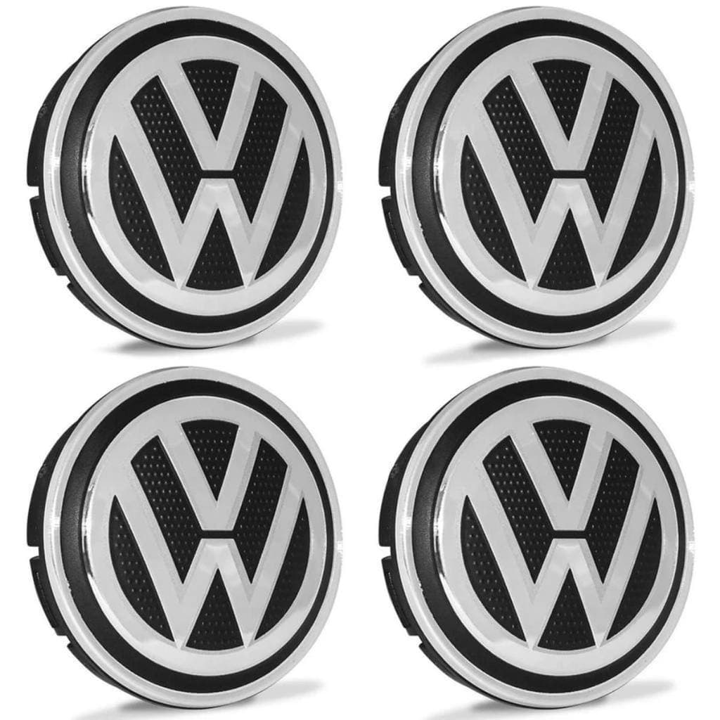 Kit 4 Calotinha Centro Roda Original Vw Fox Polo Voyage Gol G6 Virtus Nivus