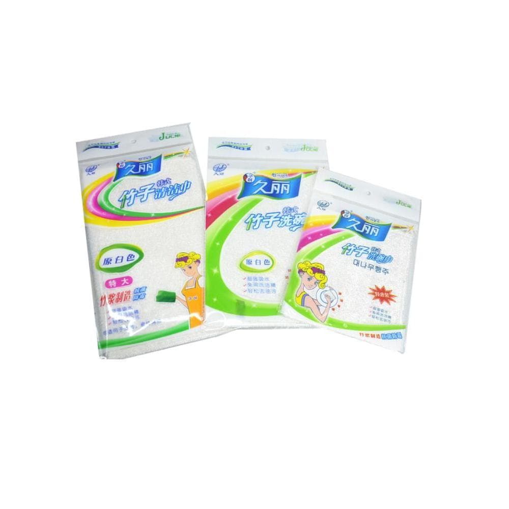 ((10 peças) Jiuli Toalha de prato de fibra de bambu Pano de prato duplo espesso absorve água não é fácil de colar Pano d