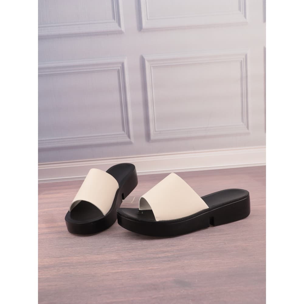 PP35-41 tamanho Casual dedo do pé aberto cor sólida sapatos femininos de sola grossa verão diário simples sandálias ao a