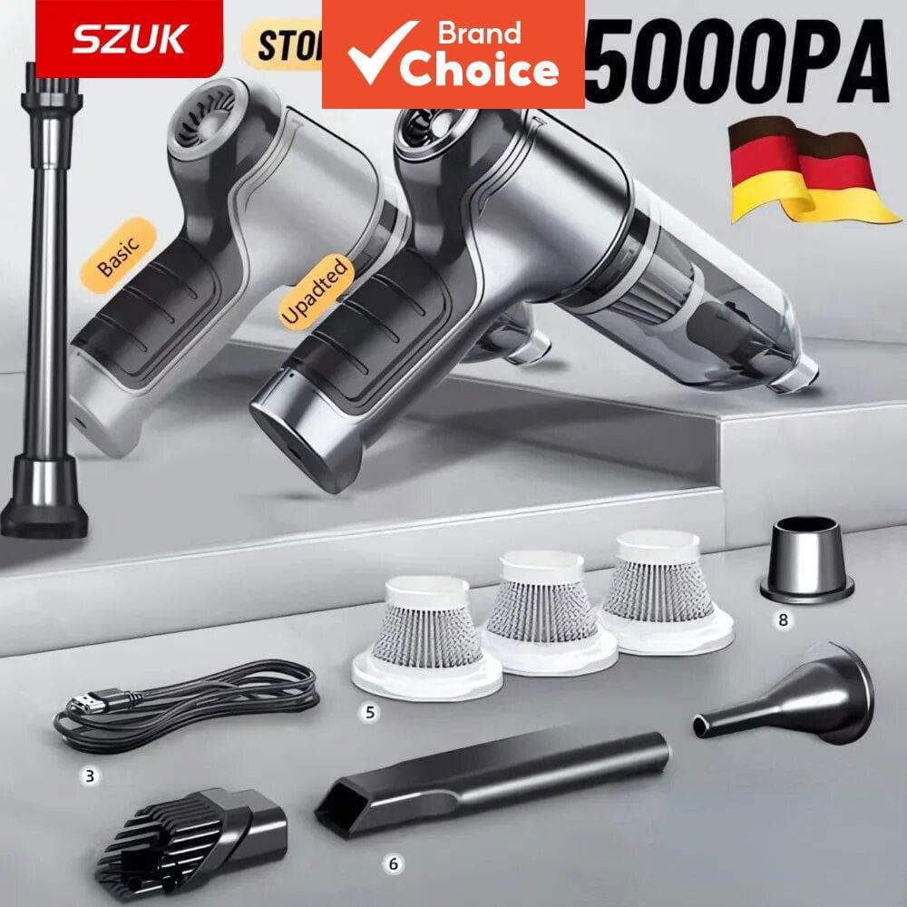 Aspirador de pó automotivo SZUK potente, portátil sem fio, mini máquina de limpeza