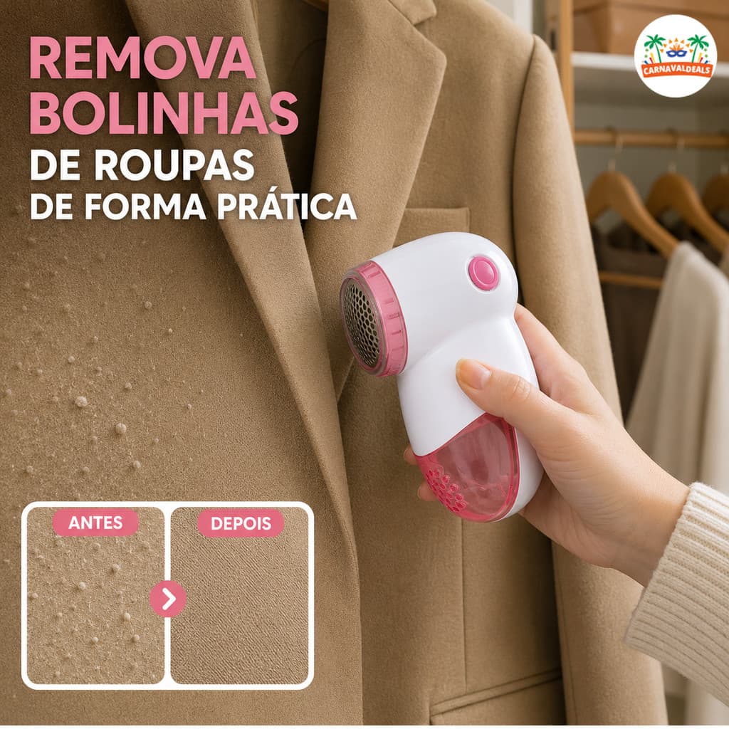 Removedor de Bolinhas e Pelos para Suéteres Máquina Caseira Prática