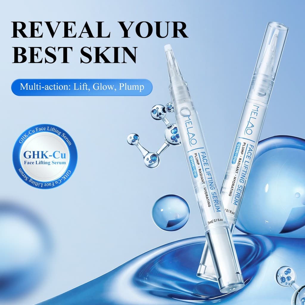 5 pçs peptídeo de cobre azul essência Facial caneta OEM gordo hidratante endurecimento reparação olho 3ml essência GHK-C