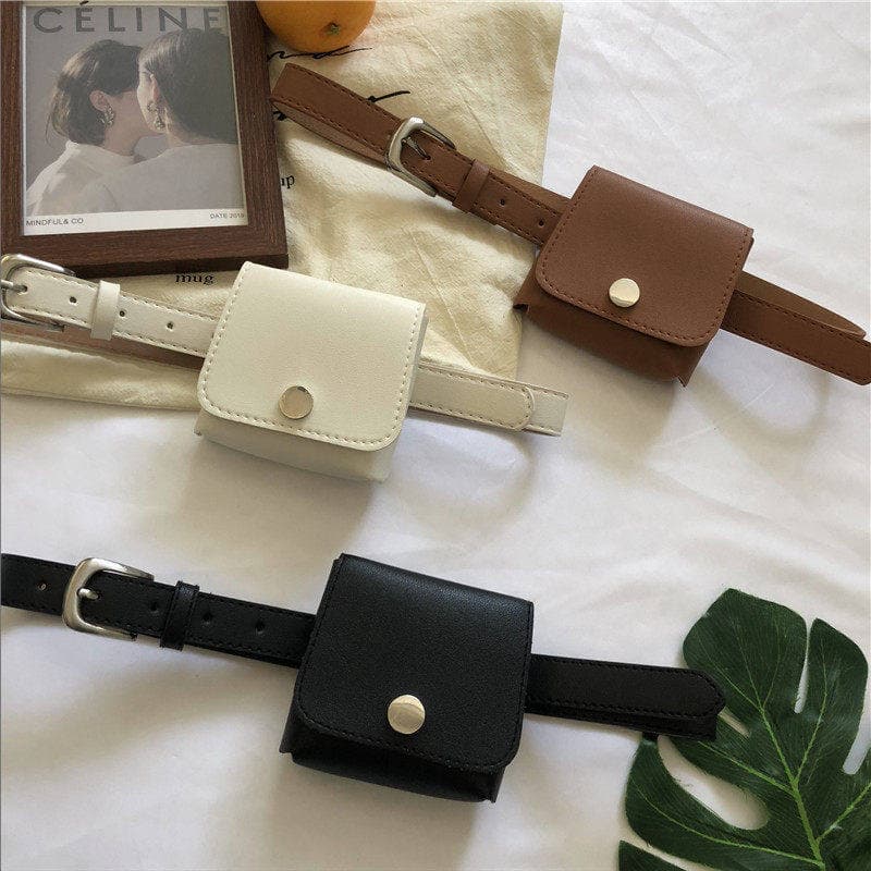 2024 novo estilo versão coreana simples pequeno saco de couro cinto All-Match moda cintura saco feminino Casual Mini cin