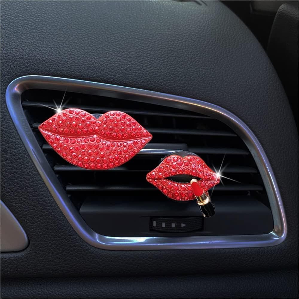 Clipe Decorativo para Carro com Strass ZOSTLAND, Aromatizantes para Carro, Clipe de Batom para Saída de Ar do Carro, Ace