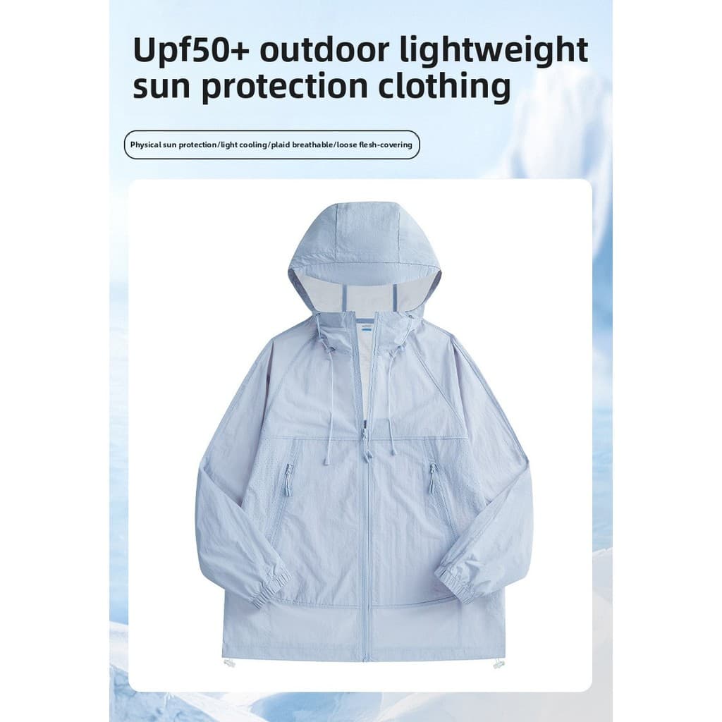 Verão novo estilo Anti-ultravioleta UPF50 + com capuz legal protetor solar roupas de pele ao ar livre estilo masculino f