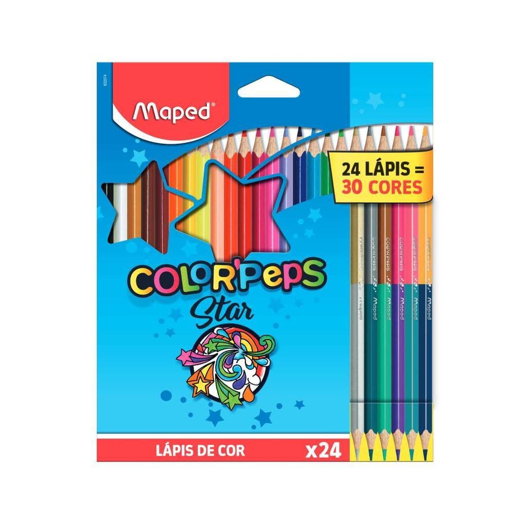 Lápis de cor Color'Peps 18 cores + 6 lápis Duo 832074ZV Maped