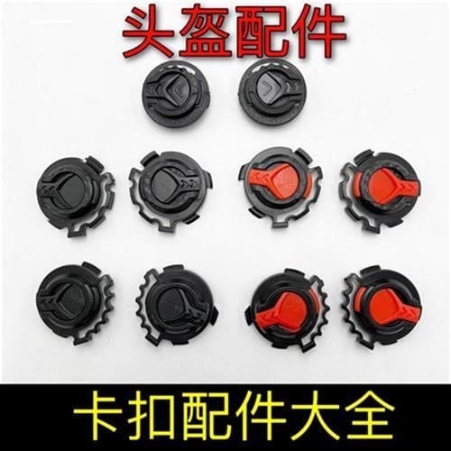 Acessórios para capacete de motocicleta, veículo elétrico, lente de capacete, botão de fixação, buraco redondo, fivela H