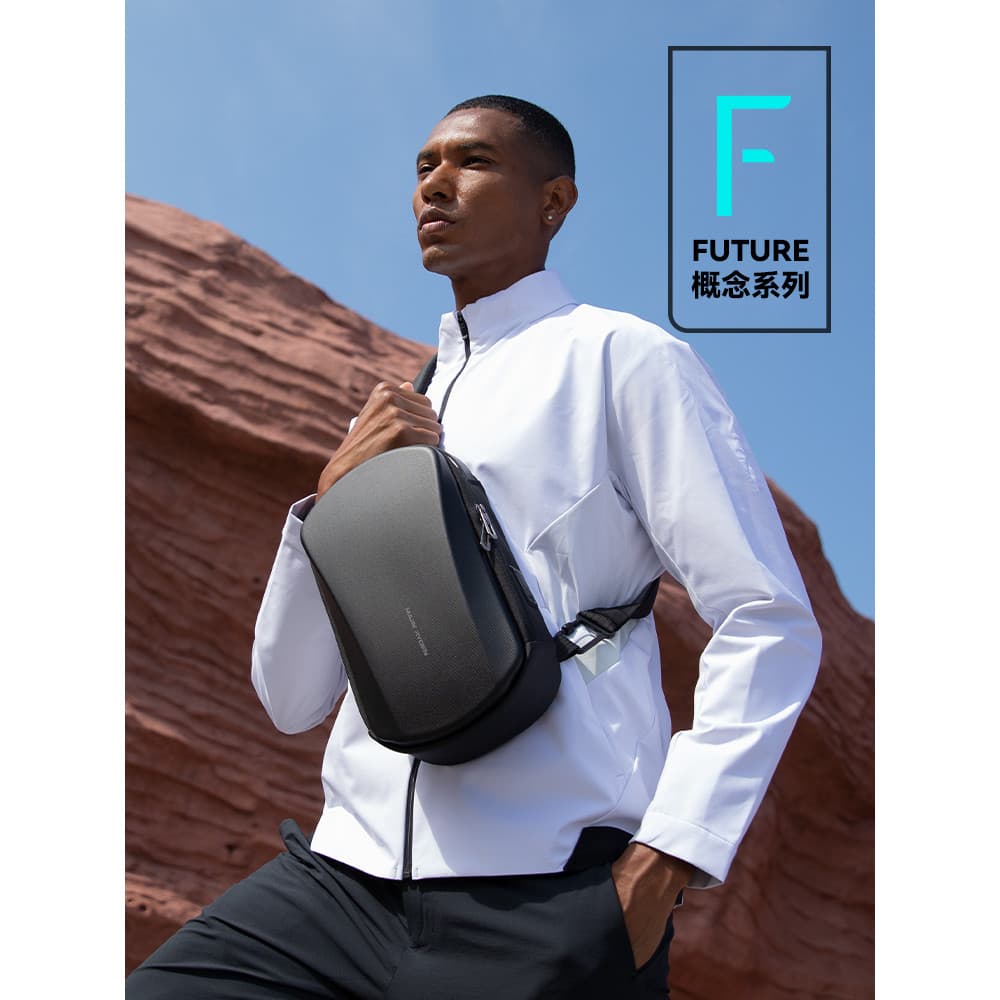 Marco Laden Bolsa mensageiro Casual de um ombro, casca dura, compressão, grande capacidade, bolsa de peito masculina, vi