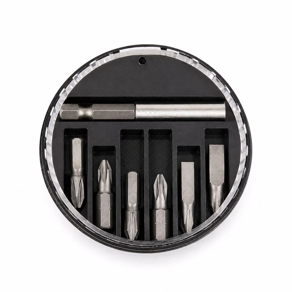 Jogo De Bits Com Extensor Para Parafusadeira 7 Peças
