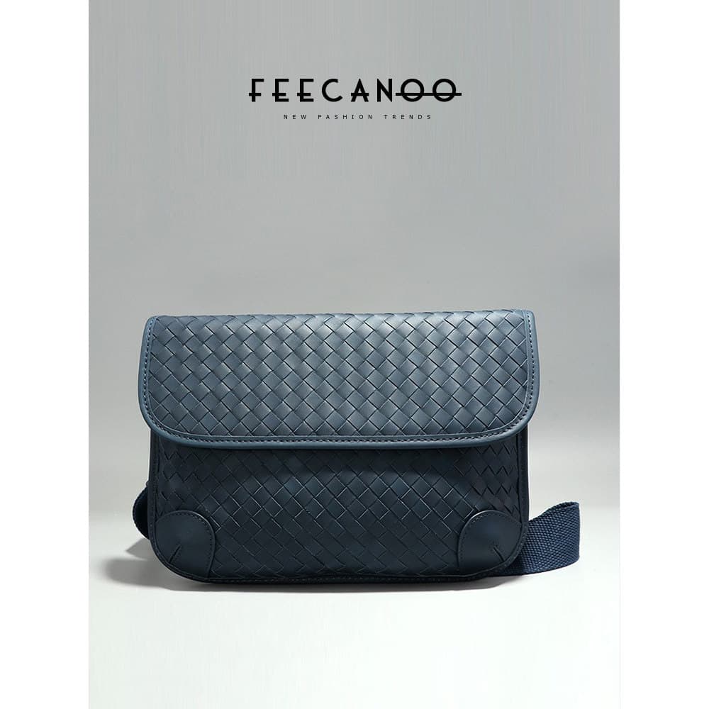 Versão coreana tecido encerado pneu couro saco de peito masculino moda All-Match bolsa de ombro Casual Street Wear bolsa