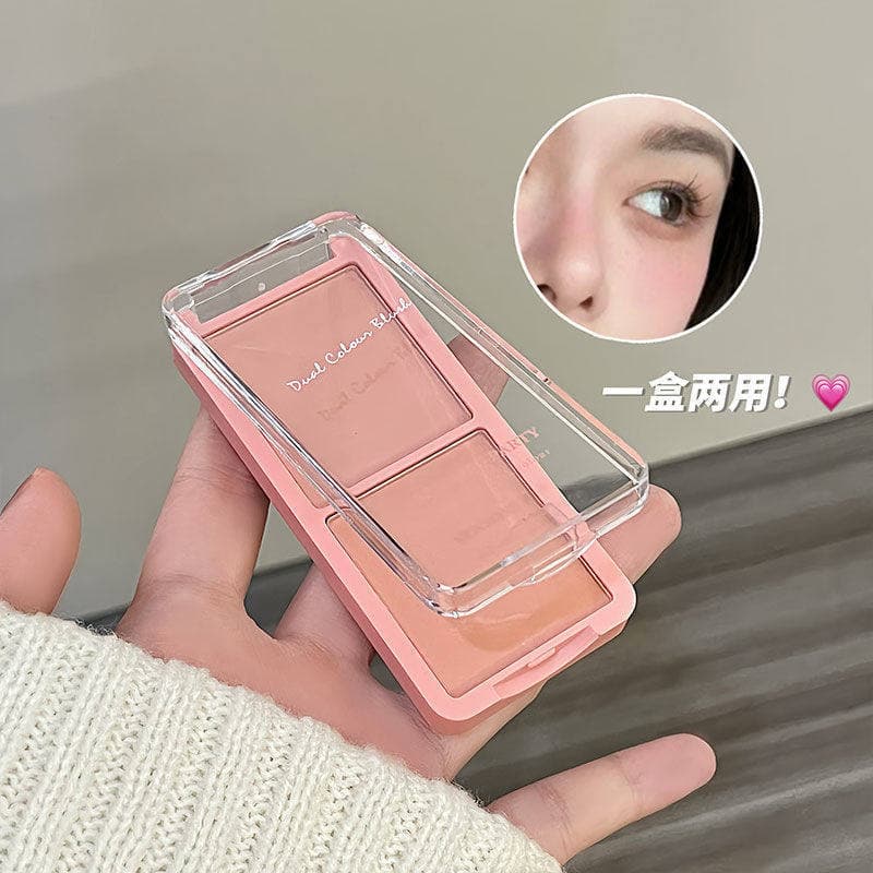 Uma placa de duas cores ~ paleta de Blush expansão psiquiatra cor fosco brilho Natural destaque duplo Rouge pêssego pó l