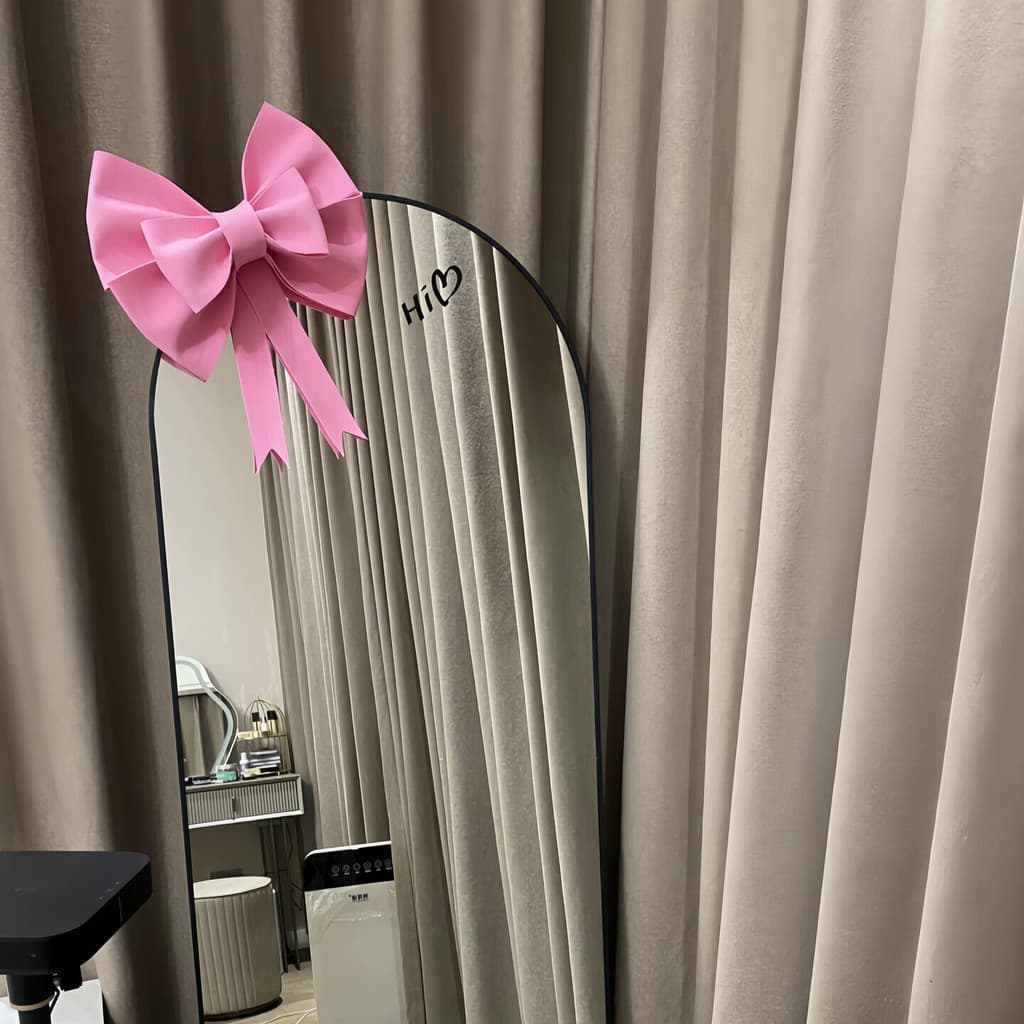 Espelho decoração Bowknot diy adereços corpo inteiro piso espelho borda quadro ornamentos transformação criativo ornamen