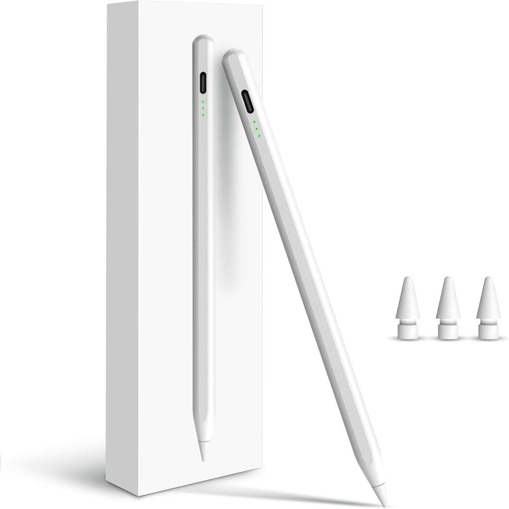 Lápis para Apple iPad A16 10ª Geração, Caneta Stylus de Carregamento Rápido para iPad A16/11-6ª Geração (2026-2018), Air