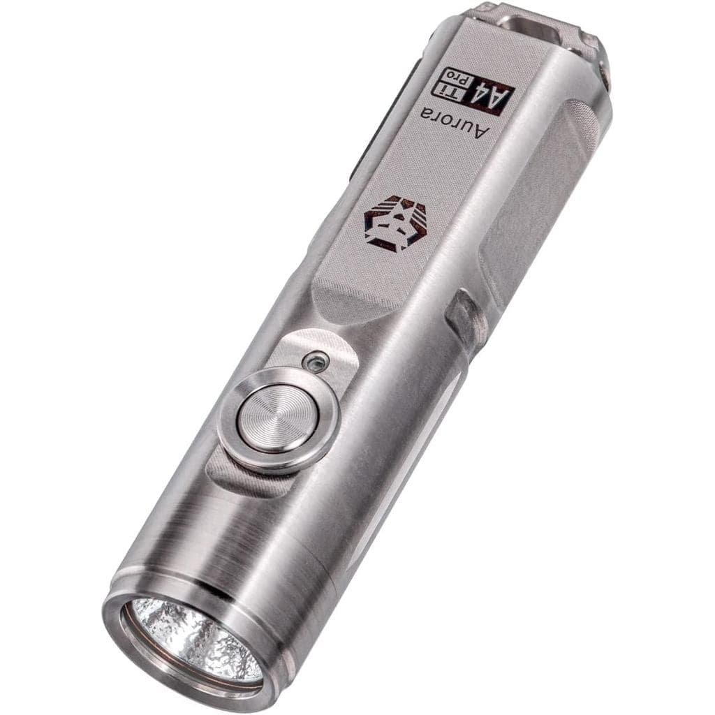 Lanterna de Chaveiro RovyVon A4 Pro em Titânio, 650 Lúmens, Recarregável via USB-C, Lanterna Premium EDC para Uso Diário