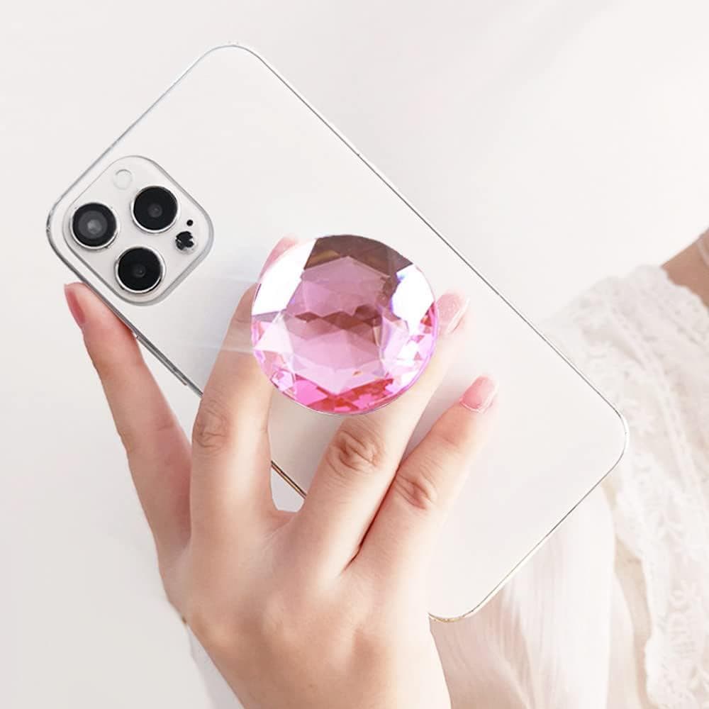 Anel de Telefone com Cristais Brilhantes ZOSTLAND, Universal 360 ° Suporte ajustável para celular com suporte de mesa e