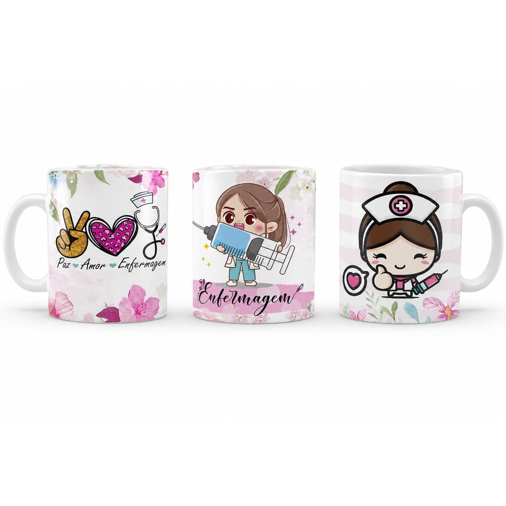 Caneca Enfermeira Profissão Enfermagem Área Da Saúde