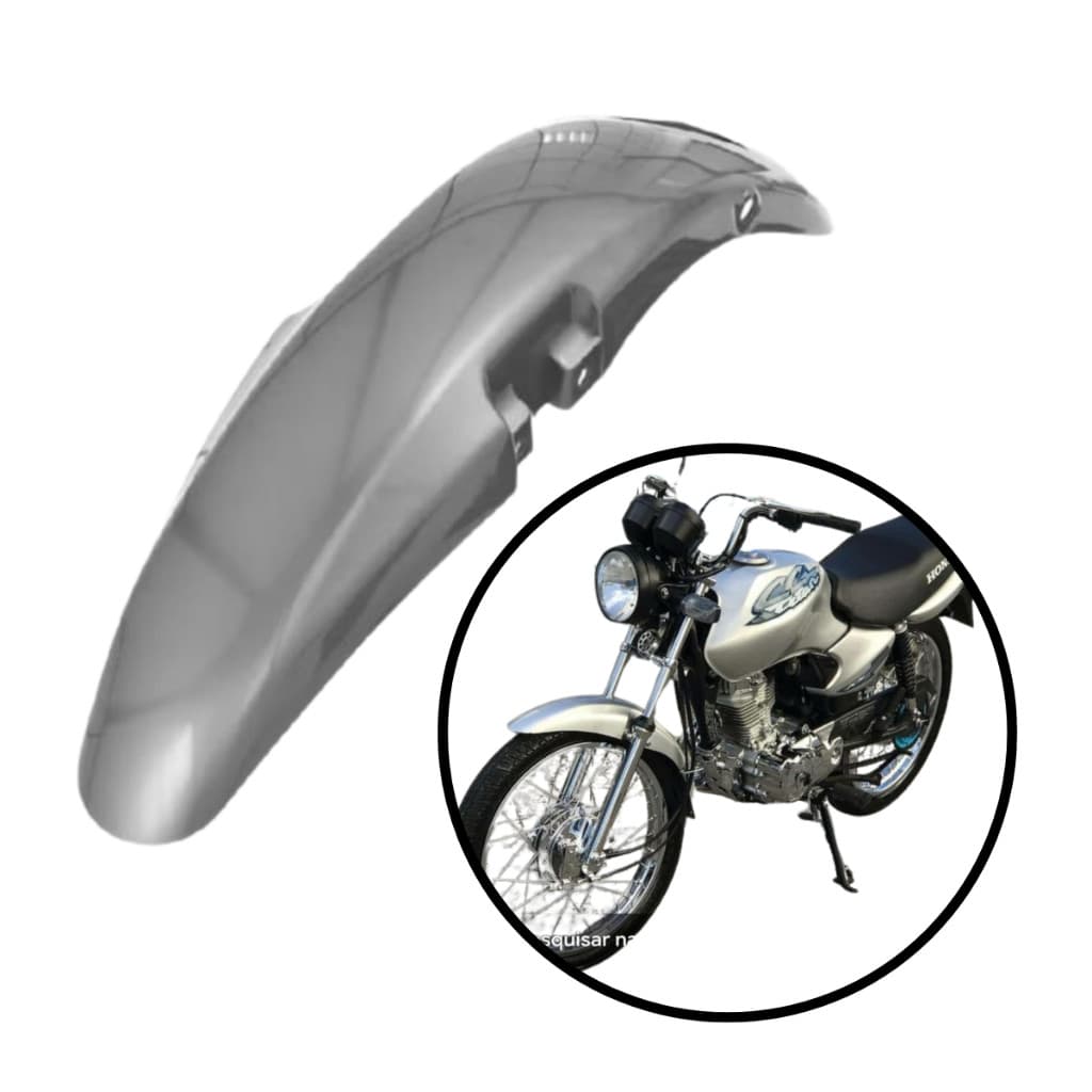 Paralama Titan CG 125 Ano  2000 a 2003 Prata Envernizado Modelo Original