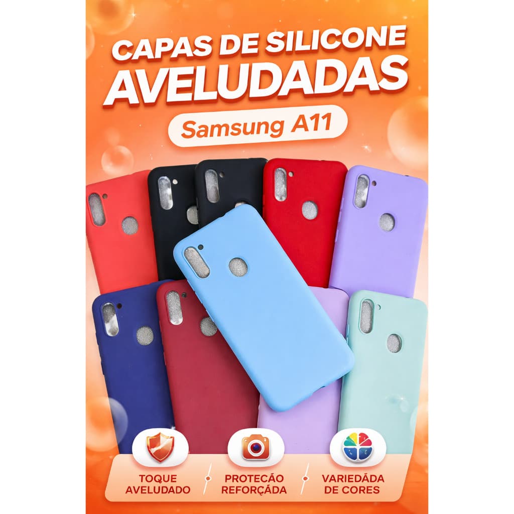 Galaxy A11 / A115 Ou capinha silicone aveludado