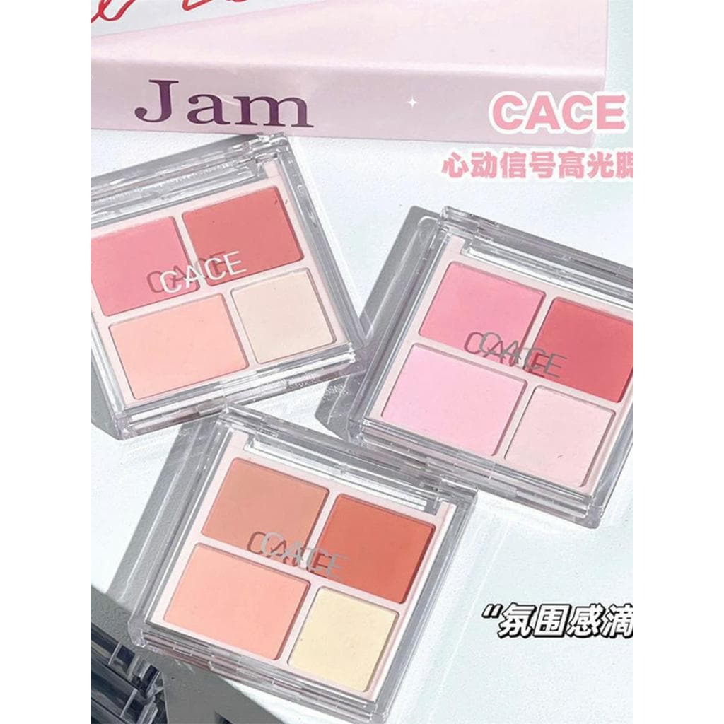 Novo estilo CACE coração sinal destaque quadrado Blush paleta rosa série delicado presente do dia dos namorados comércio