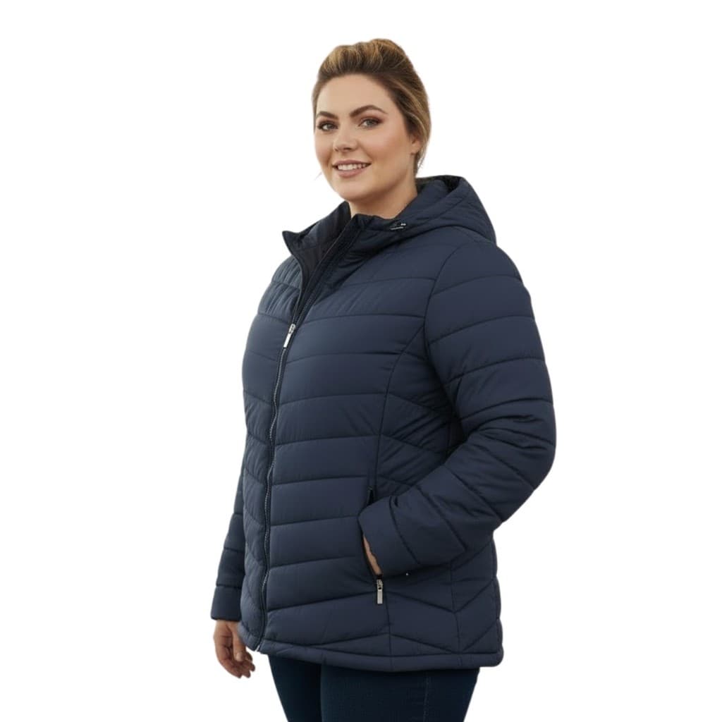 Jaqueta Nylon Feminina Safira Plus Size Peluciada c/ Capuz Removível