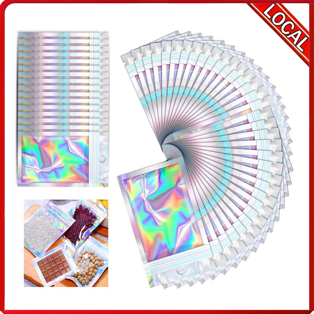 Saco translúcido para embalagem de joias, 50 peças (6x10cm) artesanato a Laser PET + Material PP à prova d'água à prova