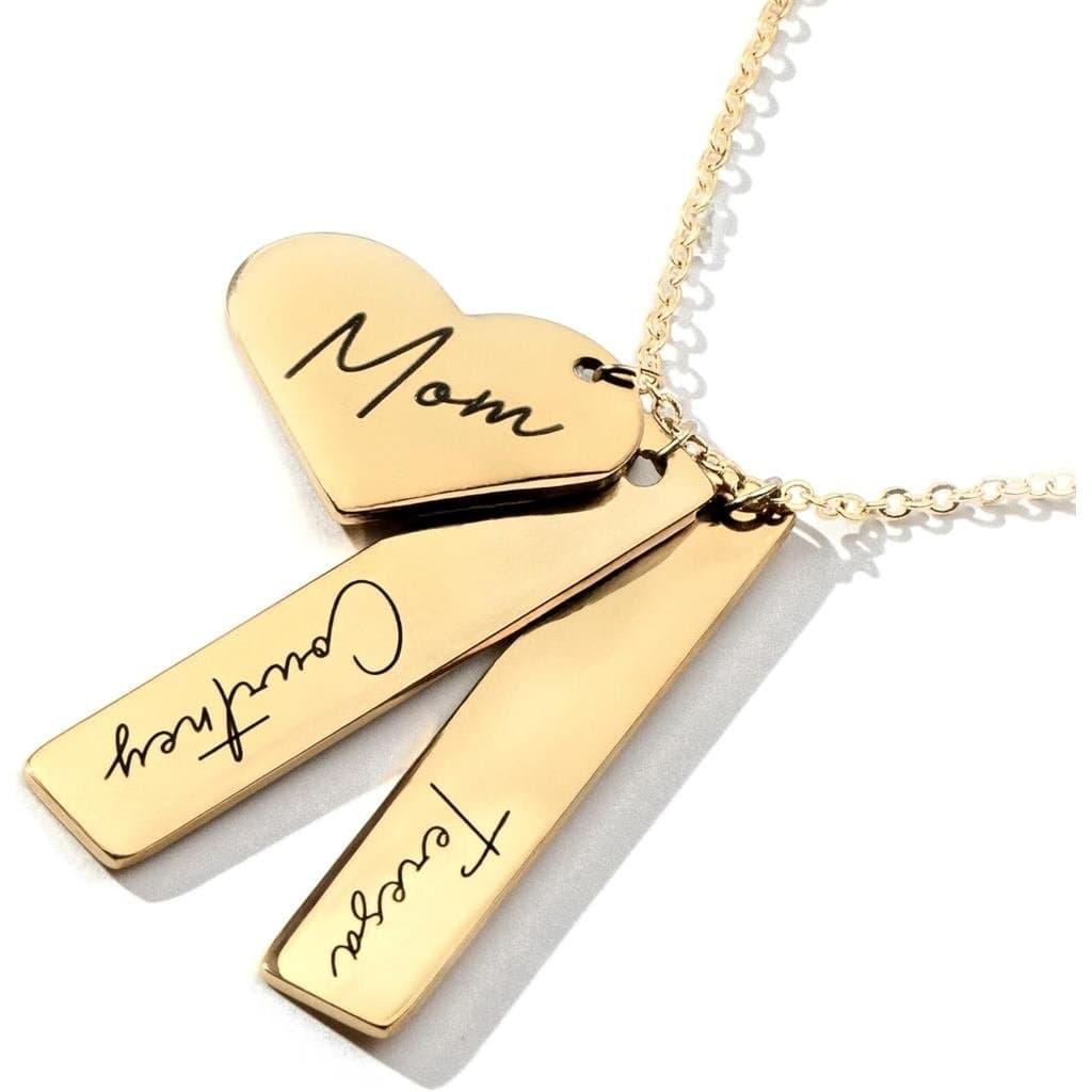 Colar com Nome e Coração da MignonandMignon |   Colar Gravado para Mulheres em Ouro e Prata