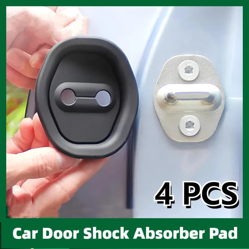 4 Pçs Tapete De Amortecedor De Porta De Carro Almofada De Absorção De Choque Engrossado Anti-Colisão Silicone Silenciosa