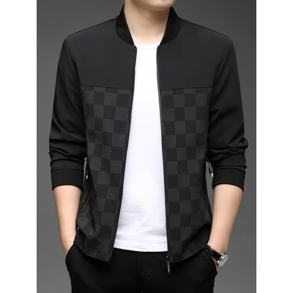 Jaqueta de pai primavera outono de meia-idade idosos jaqueta de outono masculina de meia-idade vovô roupas casuais