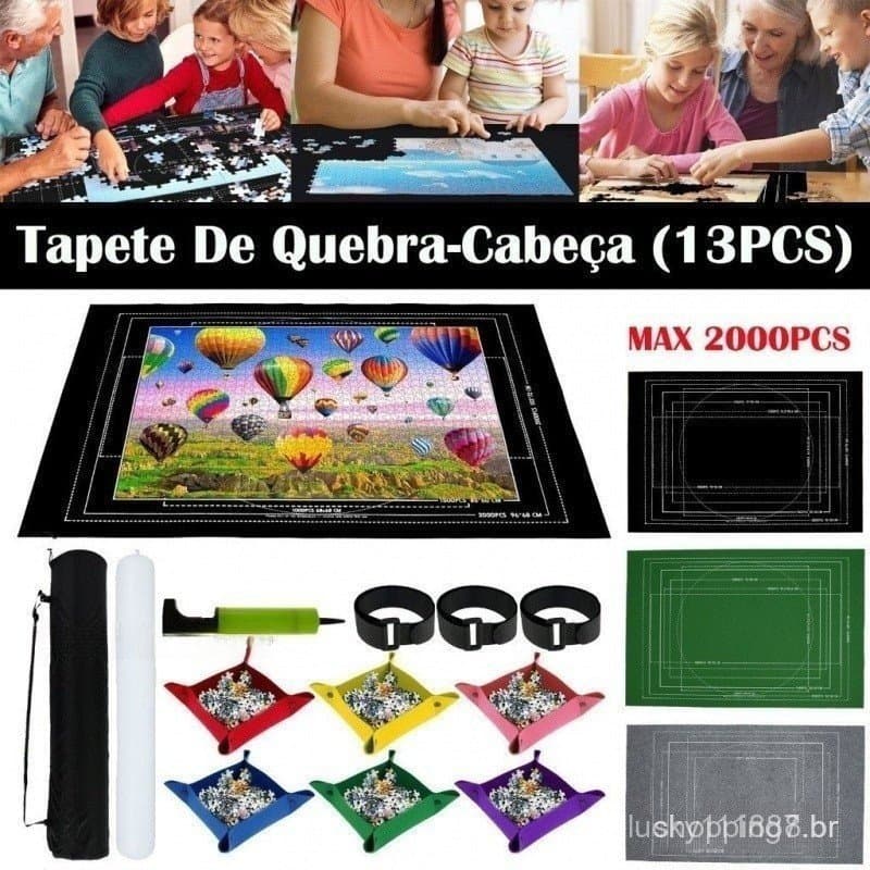 Suporte para Quebra-Cabeças até 2000 Peças Tapete de Quebra-Cabeça Mantenha Limpo e Organizado Almofada de Quebra-Cabeça