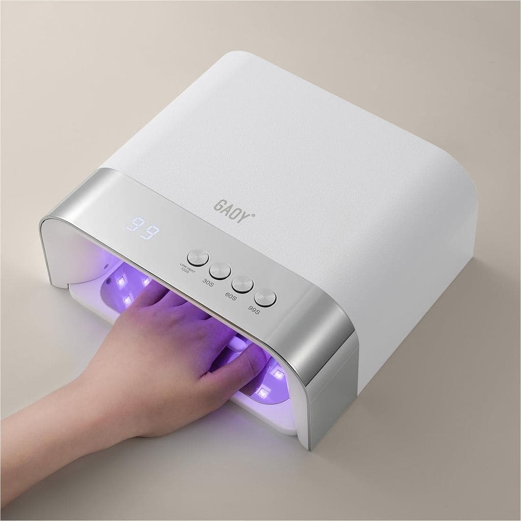 Lâmpada UV Profissional para Unhas GAOY, Design de Grande Cavidade para Unhas Longas, Luz de Cura Rápida com 36 LEDs e S
