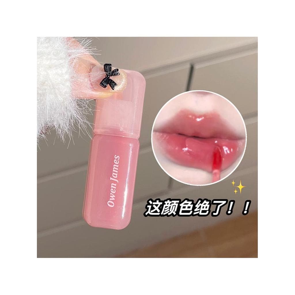 OWENJAMES Grande Balde de Gelo Espelho Lip Glaze Hidratante de Longa Duração Dudu Lip Gloss Branco Florescendo Hidratant
